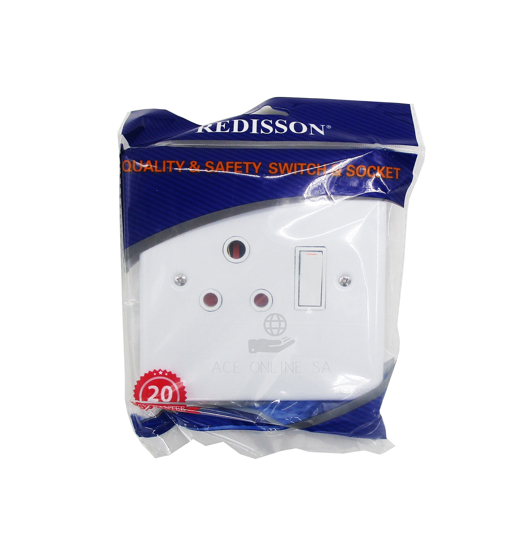 Picture of RED A-MS02(S) s/wall socket4*4 steel/1*48