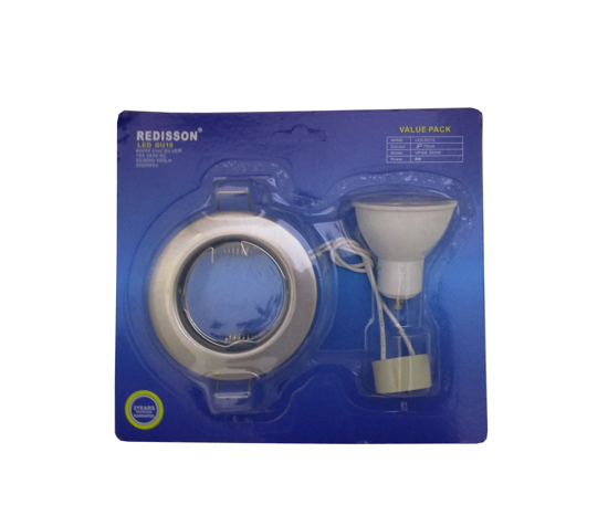 Picture of VP 6W LED GU10 RED COOL SILVER/1*100