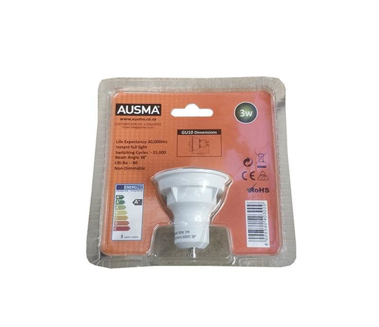 Picture of AUS LED GU10 3W Cool white 6000k/1*120