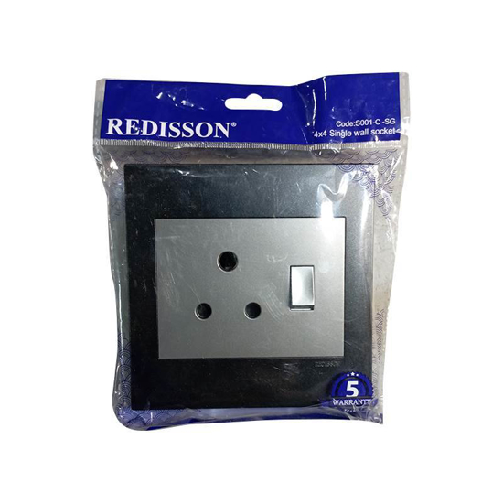 Picture of S001-C-SG 4*4Single wall socket /1*96